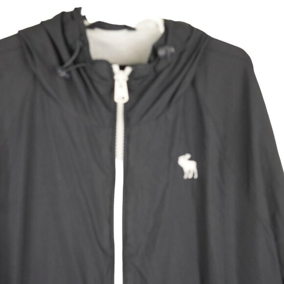 Abercrombie &‎ Fitch Black Hooded Light Jacket XS - Picture 2 of 8